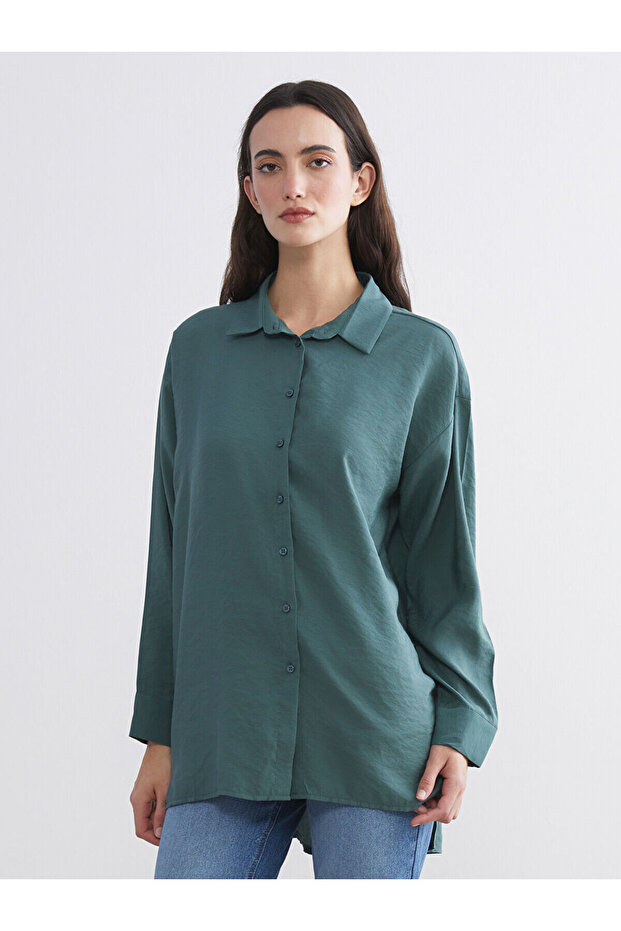 Vizyon New Season Oversize Modal Blend Women's Shirt Tunic