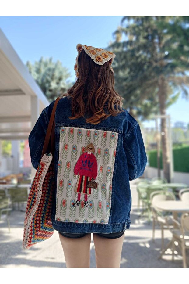 PATCHWORK ÇİÇEK DENİM CEKET – KADIN (TEK ADET & KİŞİYE ÖZEL ÜRETİM) - 7