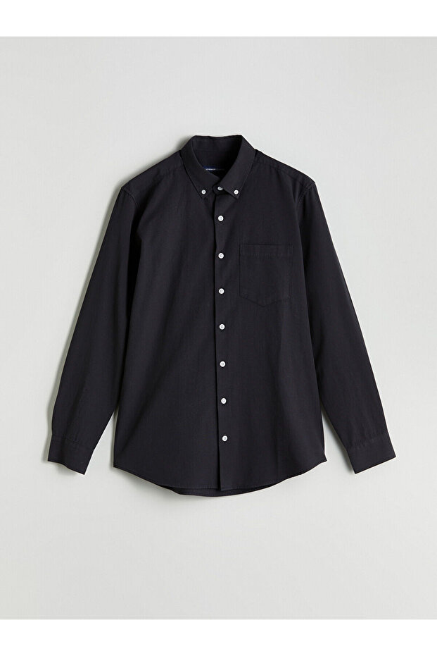 Чоловіча сорочка з попліну LCWAIKIKI Classic Regular Fit з довгим рукавом - 5