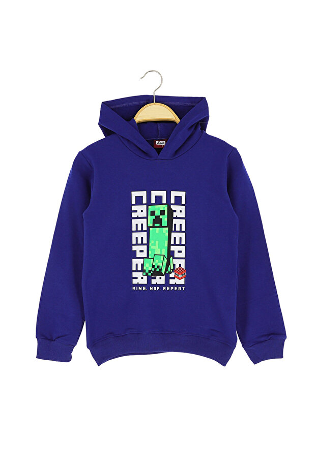 Boy's Sweat Printed Embroidered Jacket - 1