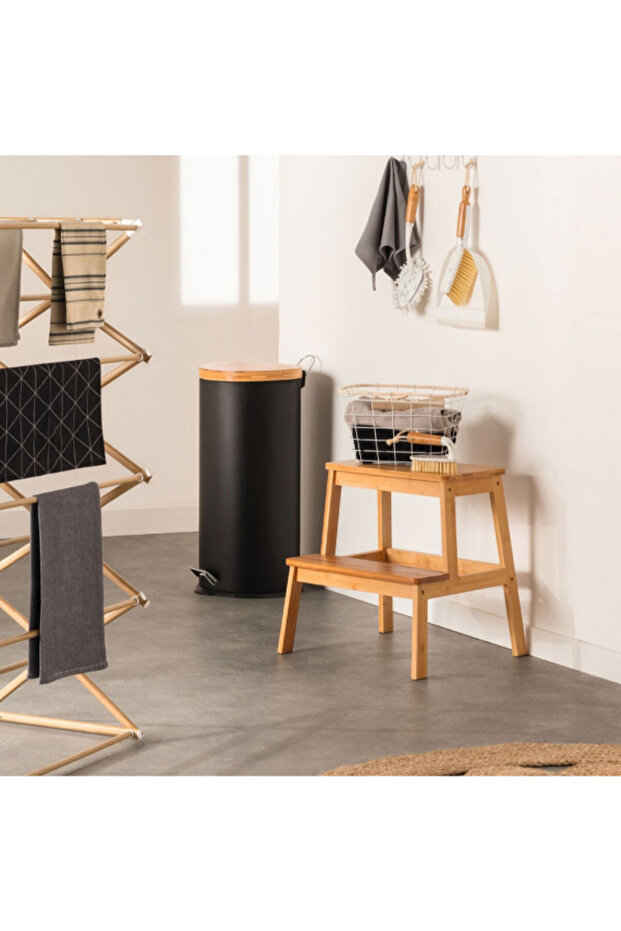 كرسي ثابت من الخيزران بخطوتين - 4