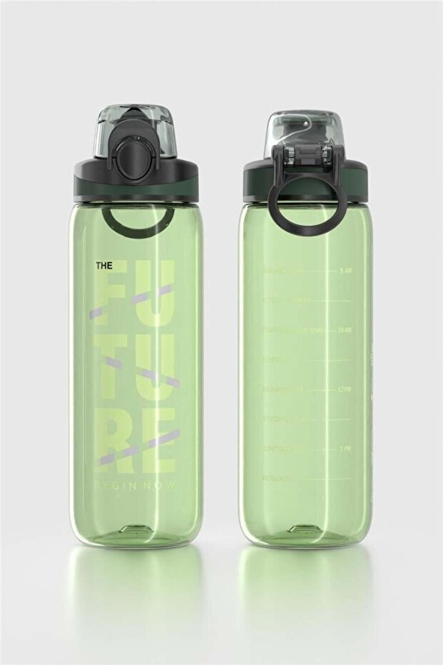 Trego Text Patterned 630 ml Tritan Flask 912155 Green - 2