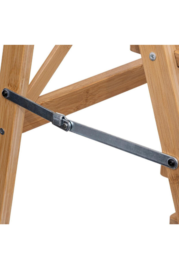 كرسي متدرج قابل للطي من الخيزران بثلاث درجات - 2