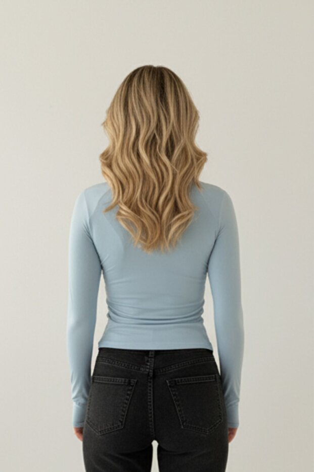 Rover Basic Slim Fit Fermuarlı Bluz - 3