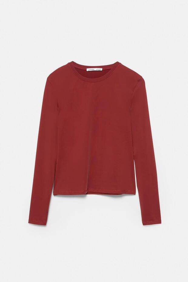 Vücuda oturan poliamid t-shirt - 5