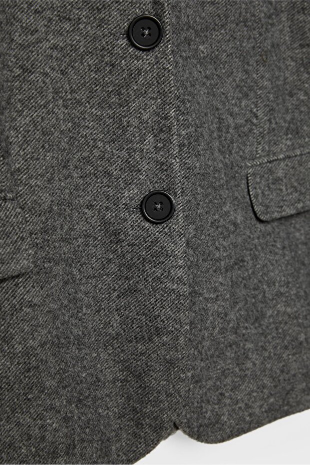 Oversize balıksırtı blazer - 7