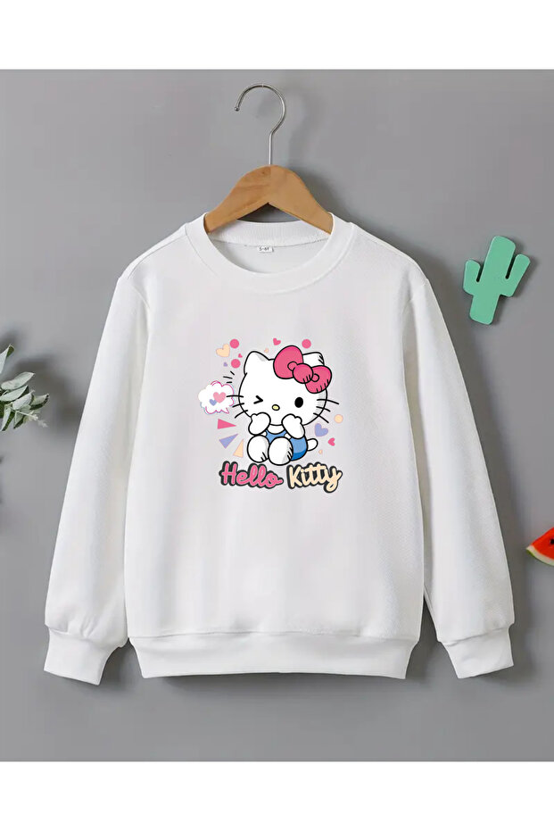 Long Sleeve T-Shirt with Hello Kitty Print for Girls