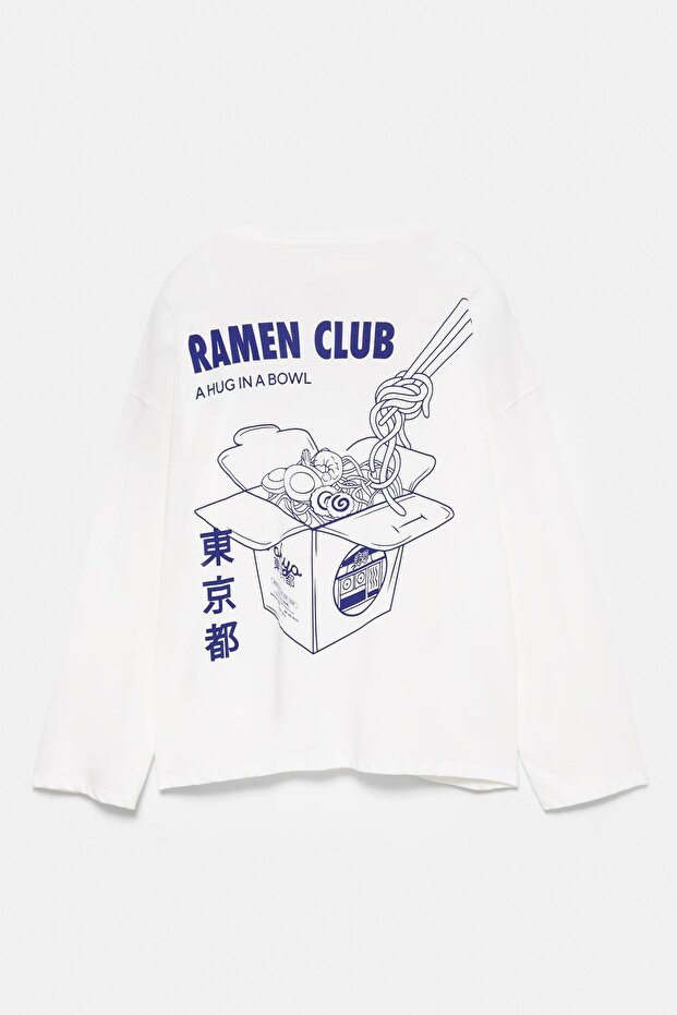 Uzun kollu ramen t-shirt - 8