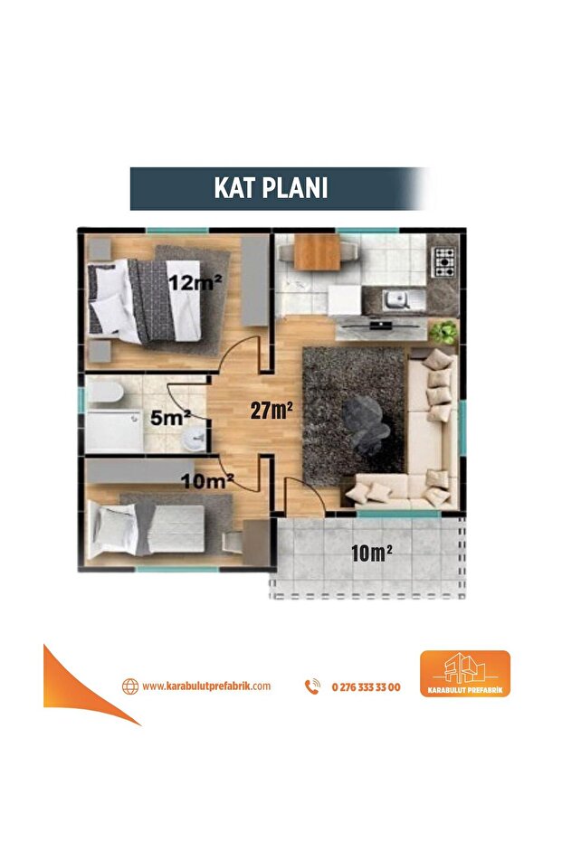 61 M2 PREFABRİK KONUT - 4