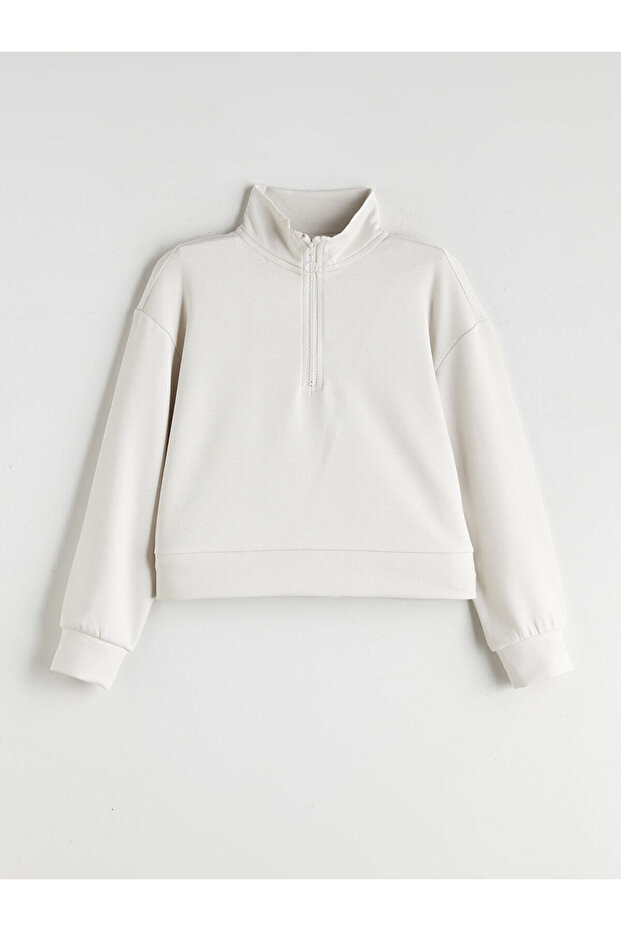 Özmarka New Season Stand Collar Girls' Sweatshirt