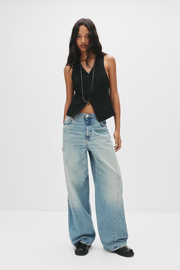 Sırtı açık tailored fit yelek - 6