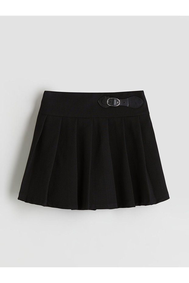 Plus New Season Elastic Waist Pleated Girls' Shorts Skirt