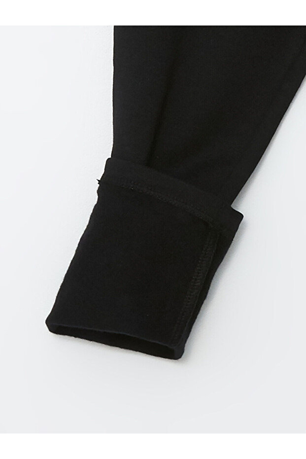 Beli Lastikli Basic Kız Bebek Tayt - 4