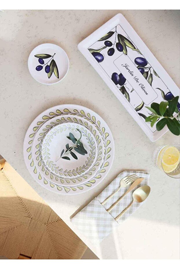 Olivos Rectangular Serving Plate 35X16 cm - 6