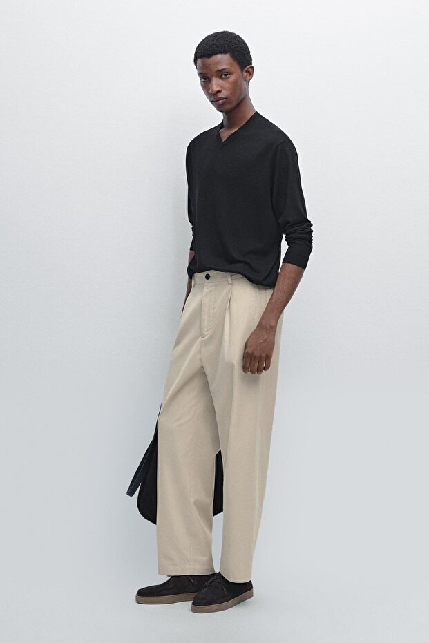 Triko yün karışımlı kazak - 1