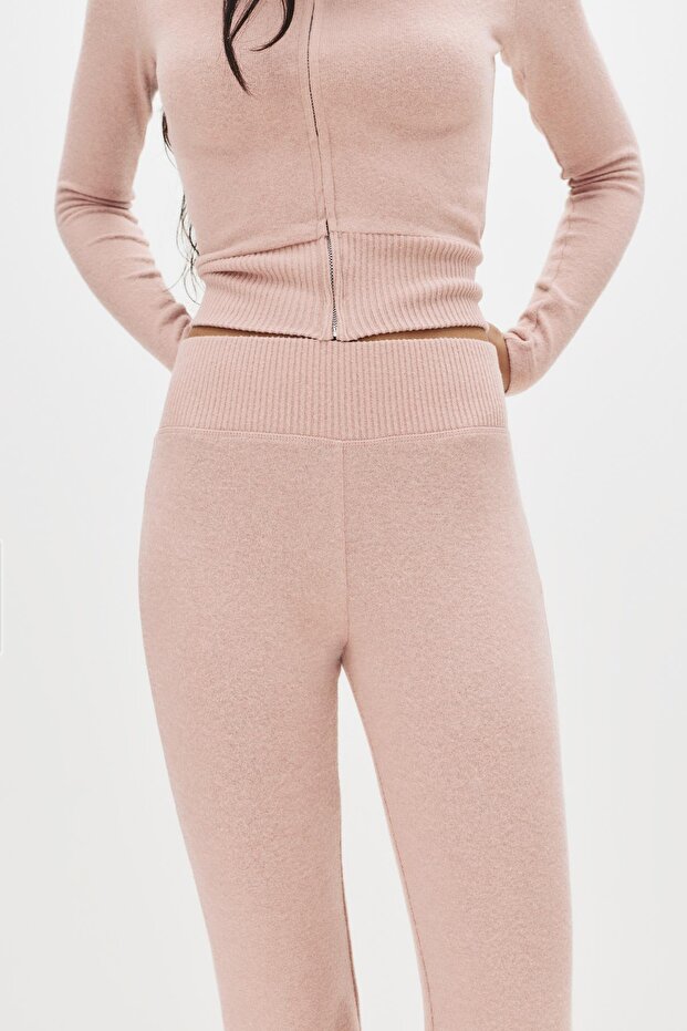 Yumuşak dokunuşlu çan paça pantolon - 5