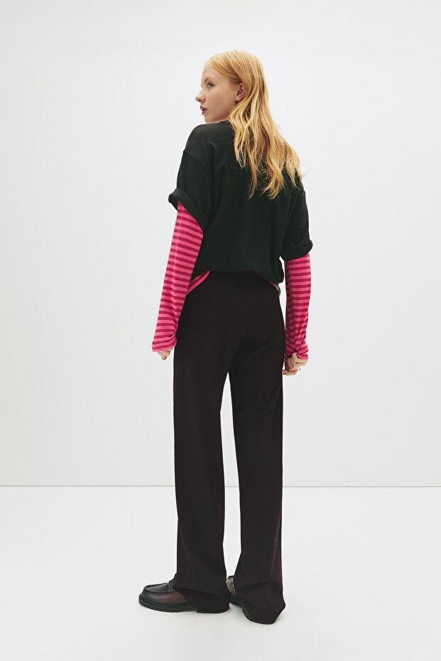 Nervürlü kumaş pantolon - 2