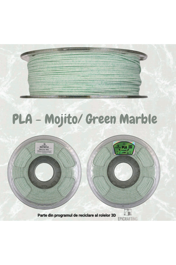 3D PLA филамент - Зелен мрамор