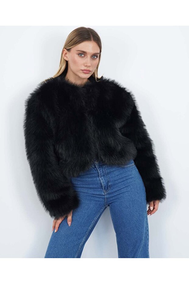 Astarlı suni kürk mont - 3