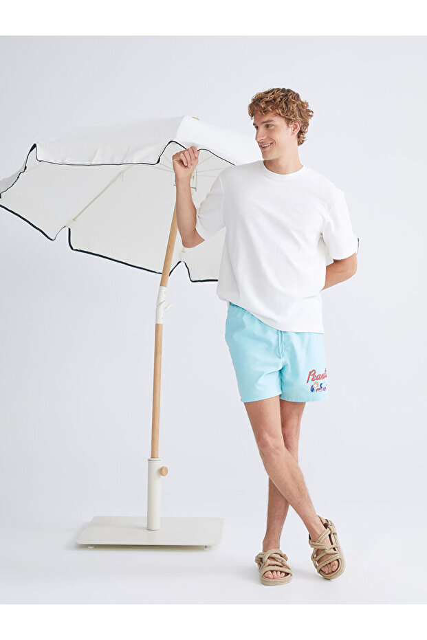 Xside Short Length Snoopy Printed Men's Swim Shorts