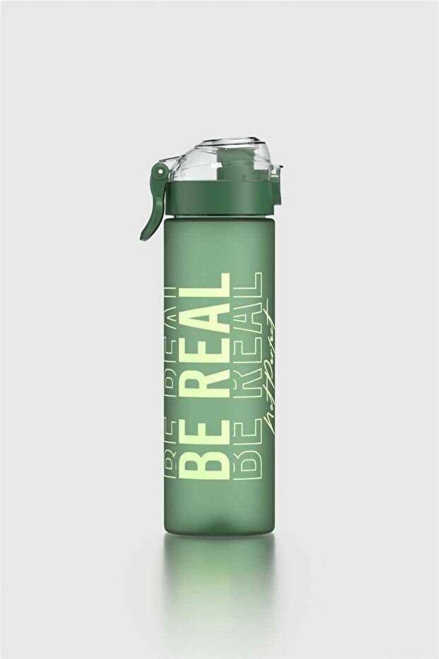 Saga Loop Letter Patterned 630 ml Matte Tritan Flask 912137 Green - 1