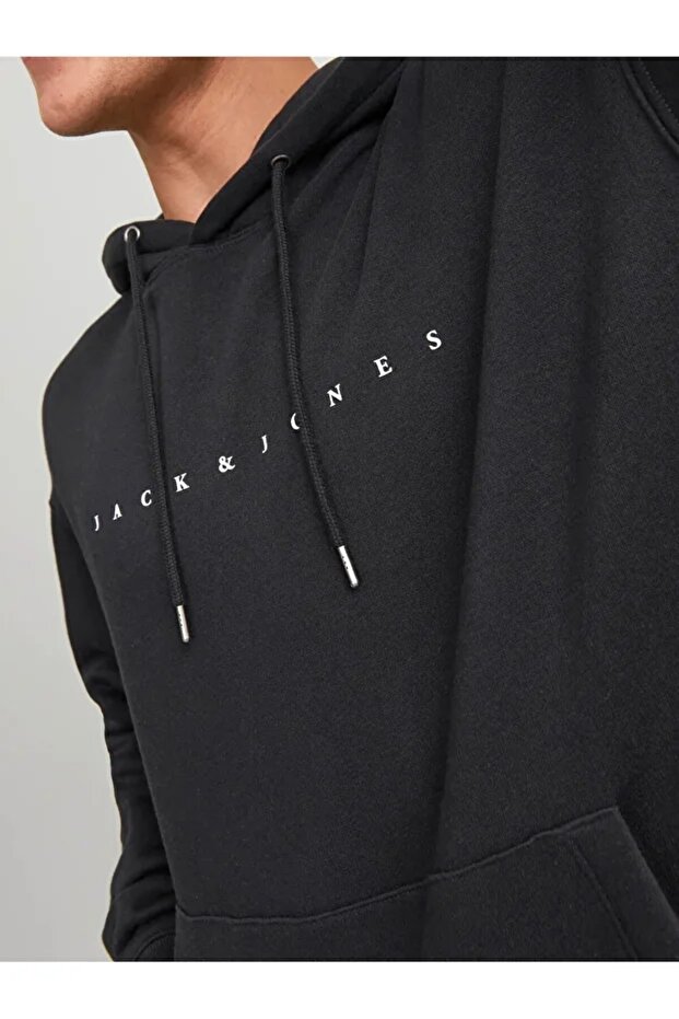 Jjestar Jj Sweat Hood Noos Erkek Sweat 12233972 Black - 1