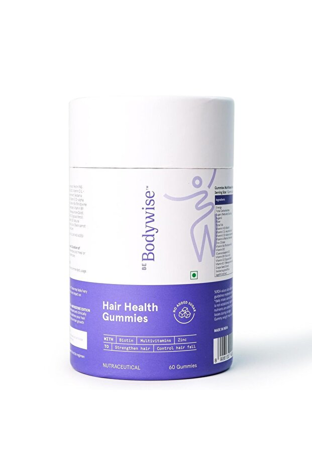 Biotin Hair Gummies | 60 Day Pack | Strawberry Flavour | No Added Sugar, Gut Friendly