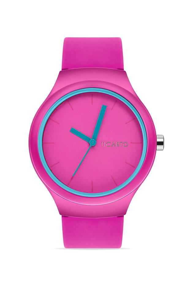 Women's Silicone Pink Wrist Watch Tctsr005808S0352