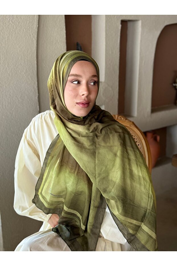 Sunset Desen Bambu Şal - 2