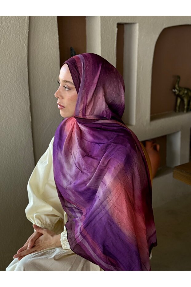 Sunset Desen Bambu Şal - 3