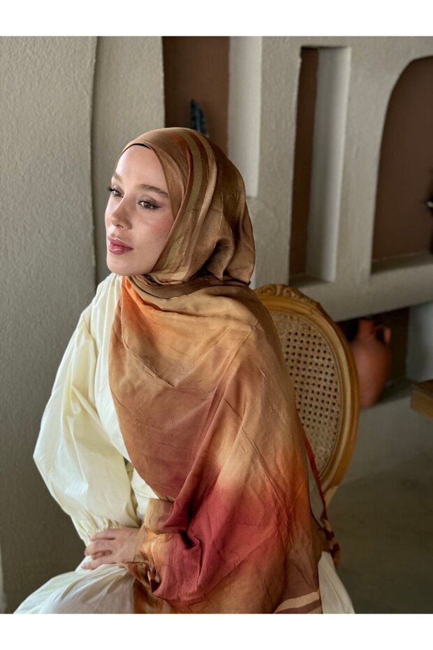 Sunset Desen Bambu Şal - 2