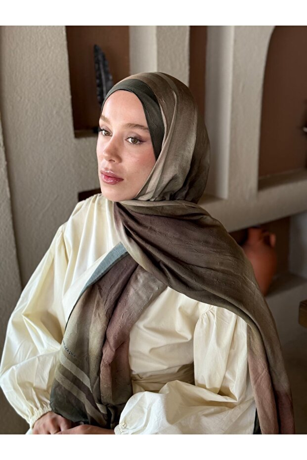 Sunset Desen Bambu Şal - 2