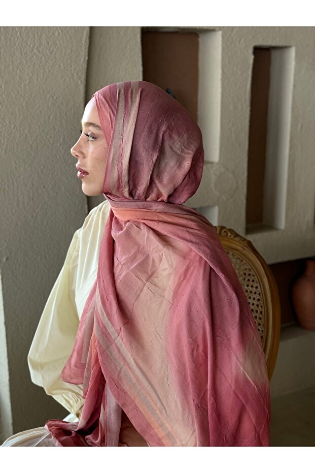 Sunset Desen Bambu Şal - 3