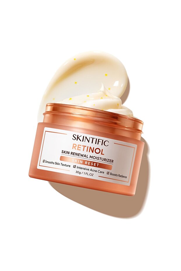SKINTIFIC Retinol Skin Renewal Moisturizer Day Night Face Cream 30g