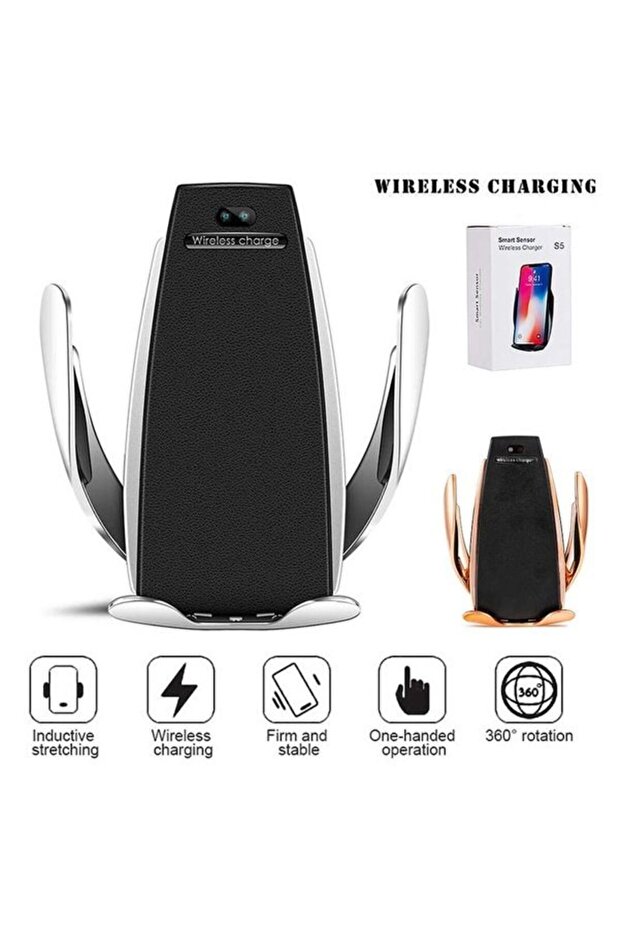 Sensörlü Wireless Şarjlı Telefon Tutacağı - 2