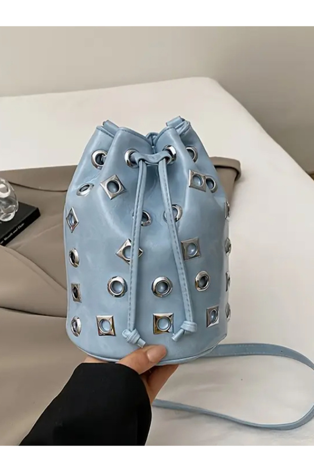 Rivetli Bucket Çanta - 3