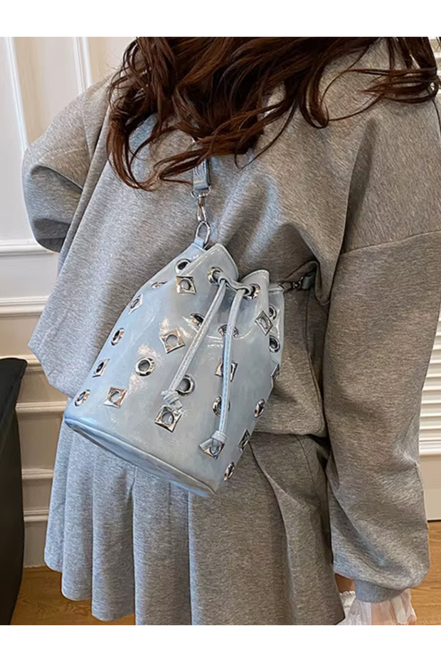 Rivetli Bucket Çanta - 6