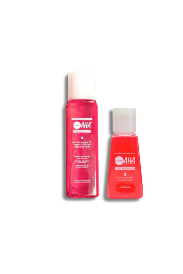AHA Face and Body Gentle Essence Water & Resurfacing Serum Combo