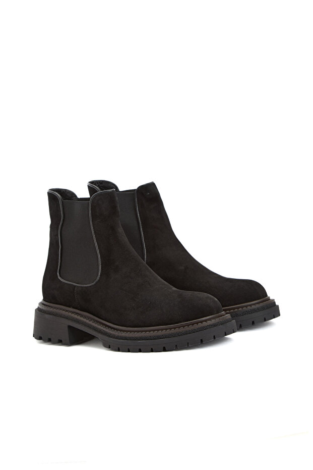 Siyah Lastikli Kadın Bot - 2