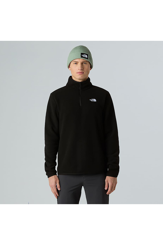 Glacier Fleece 1/4 Zip Men's Black Outdoor Sweatshirt