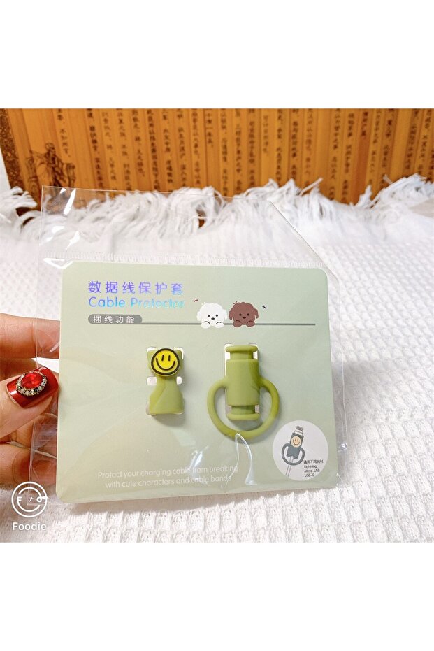 Flippy USB Cable Protector, silicone, model 3, multicolor - 2