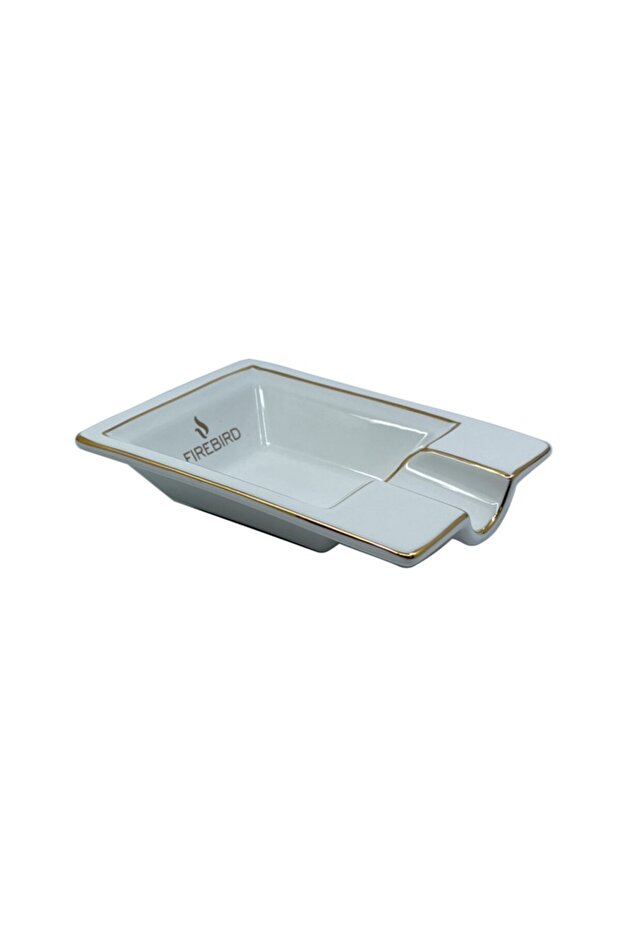 Single Cigar Ashtray - White - 1