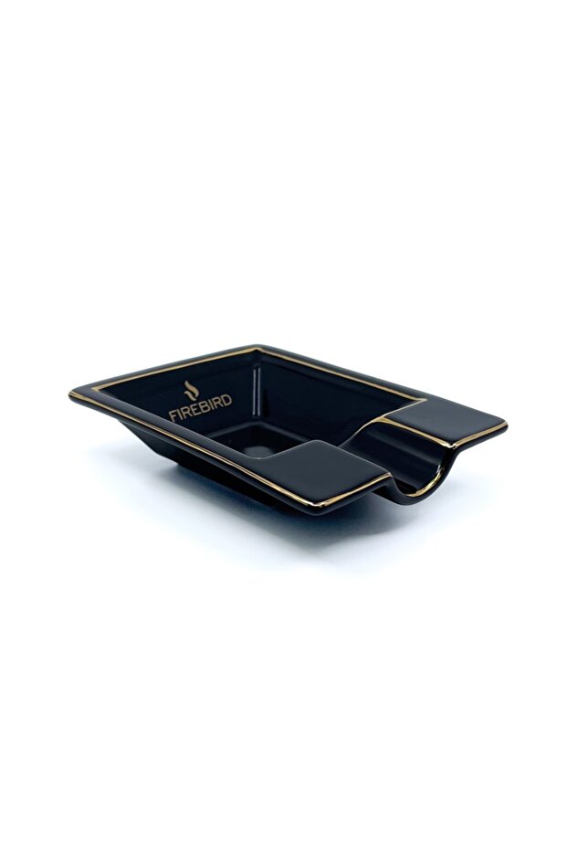 Single Cigar Ashtray - Black - 2