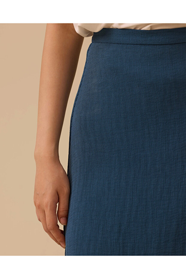 Desenli Diz Üstü Etek - 4