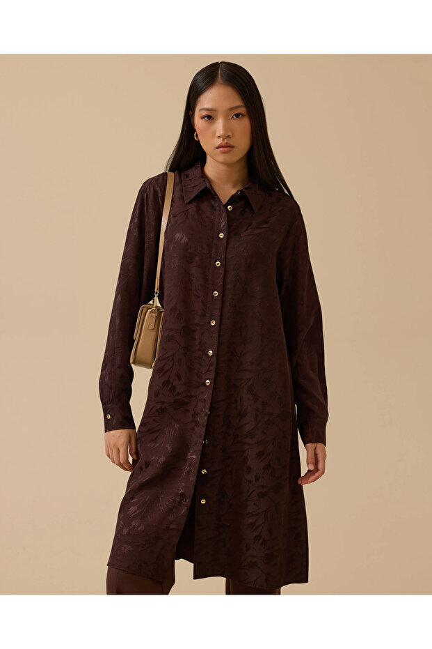 تونيك جاكار طويل منقوش - 2