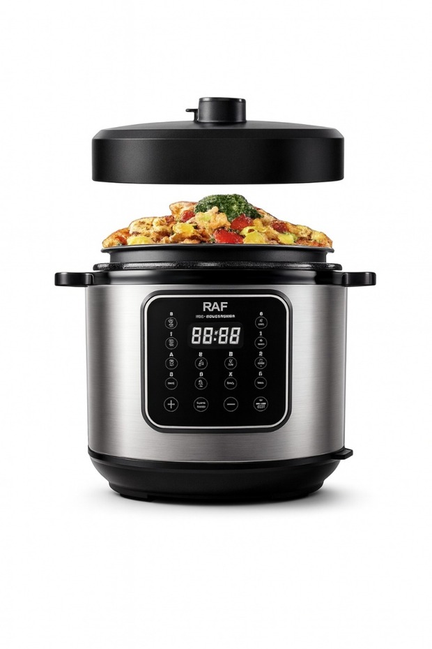 6L Electric Pressure Cooker 1000W | Digital Rice Cooker with 24H Timer & Keep Warm
