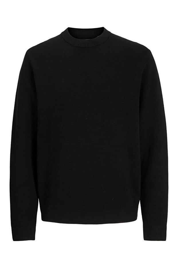 Jprblamilano Stitch Knit Crew Neck Sn Black