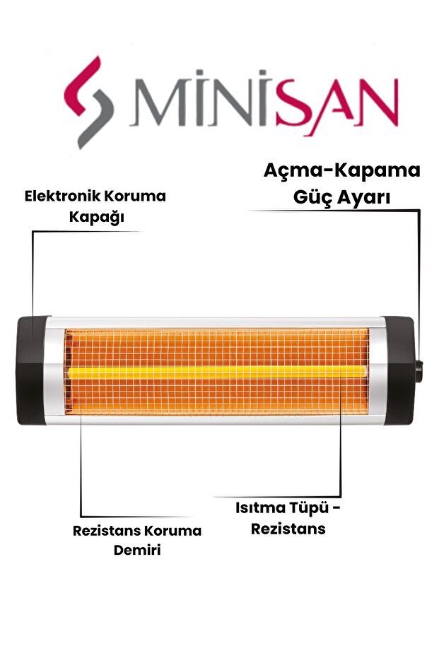 Ar-2002 Çift Filamentli Infrared Isıtıcı Soba - 1