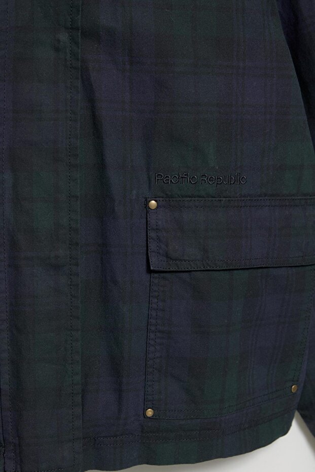 Kadife yakalı mumlu görünümlü ceket - 7