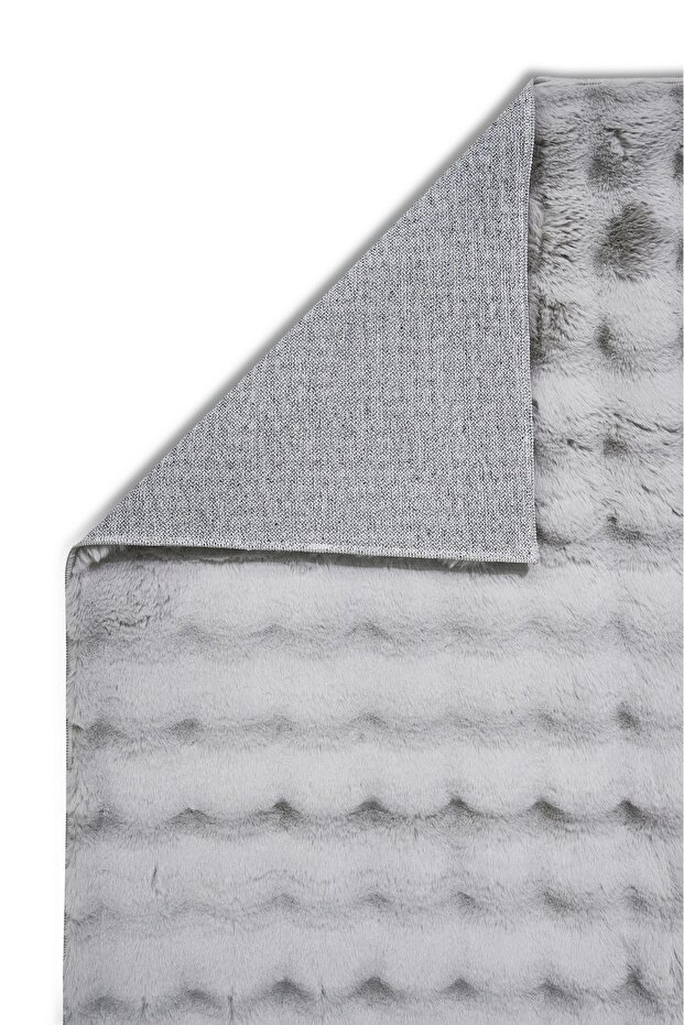 Molecule Gri Peluş Post Halı - 2